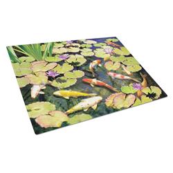 Koi Pond IV Glass Cutting Board - Large