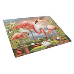 Flamingos Glass Cutting Board - Large