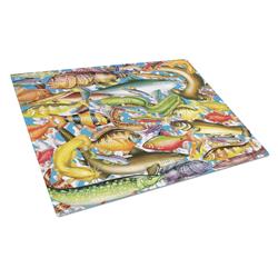 Fish of the Deep Glass Cutting Board - Large