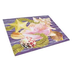 Conch & Starfish Glass Cutting Board - Large