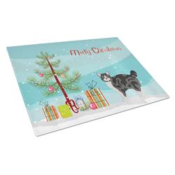 Manx No.1 Cat Merry Christmas Glass Cutting Board - Large