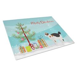 Manx No.3 Cat Merry Christmas Glass Cutting Board - Large