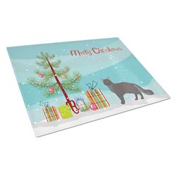 Nebelung No.1 Cat Merry Christmas Glass Cutting Board - Large