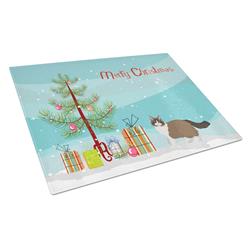 Ragdoll No.1 Cat Merry Christmas Glass Cutting Board - Large