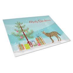 Savannah No.3 Cat Merry Christmas Glass Cutting Board - Large