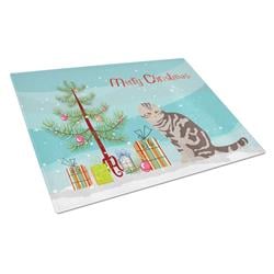 Foldex Exotic Fold Cat Merry Christmas Glass Cutting Board - Large