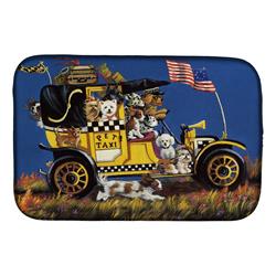 Picture of Carolines Treasures PPP3264DDM 14 x 21 in. Pet Taxi Multiple Dog Breeds Dish Drying Mat