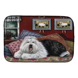 Picture of Carolines Treasures PPP3266DDM 14 x 21 in. Old English Sheepdog Sweet Dreams Dish Drying Mat