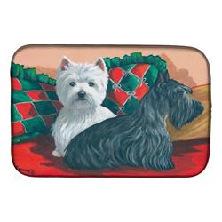 Picture of Carolines Treasures PPP3277DDM 14 x 21 in. Westie & Scottie Great Scots Dish Drying Mat