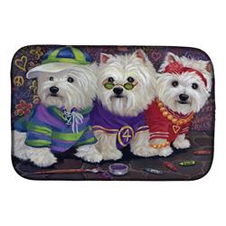 Picture of Carolines Treasures PPP3280DDM 14 x 21 in. Westie Free Spirits Dish Drying Mat