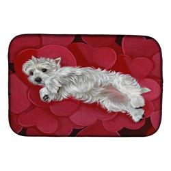 Picture of Carolines Treasures PPP3283DDM 14 x 21 in. Westie Queen of Hearts Dish Drying Mat
