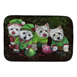 Picture of Carolines Treasures PPP3285DDM 14 x 21 in. Westie Christmas Santas Assistants Dish Drying Mat