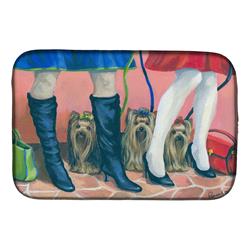 Picture of Carolines Treasures PPP3292DDM 14 x 21 in. Yorkshire Terrier Yorkie on the Go Dish Drying Mat