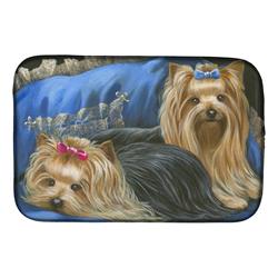 Picture of Carolines Treasures PPP3293DDM 14 x 21 in. Yorkshire Terrier Yorkie Satin & Lace Dish Drying Mat