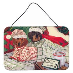 PPP3260DS812 8 x 12 in. Dachshund Christmas Waiting for Santa Wall or Door Hanging Prints -  Carolines Treasures