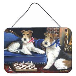 14 x 21 in. Fox Terrier Checkmates Wall or Door Hanging Prints