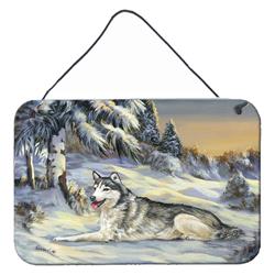 8 x 12 in. Siberian Husky Winterscape Wall or Door Hanging Prints