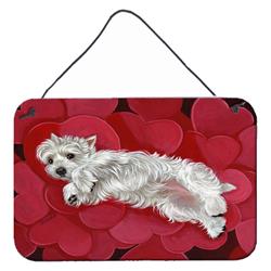 PPP3283DS812 8 x 12 in. Westie Queen of Hearts Wall or Door Hanging Prints