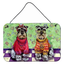 8 x 12 in. Schnauzer Love & Peace Wall or Door Hanging Prints