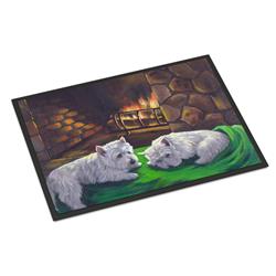 24 x 36 in. Westie A Winters Night Indoor or Outdoor Mat