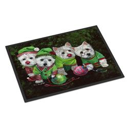 Picture of Carolines Treasures PPP3285JMAT 24 x 36 in. Westie Christmas Santas Assistants Indoor or Outdoor Mat