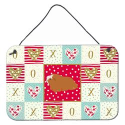 8 x 12 in. Peruvian Guinea Pig Love Wall or Door Hanging Prints
