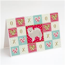 Japanese Spitz Love Greeting Cards & Envelopes - Pack of 8