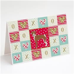 Rat Terrier Love Greeting Cards & Envelopes - Pack of 8