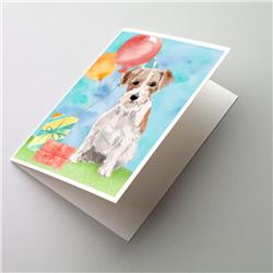 Happy Birthday Jack Russell Terrier Greeting Cards & Envelopes - Pack of 8
