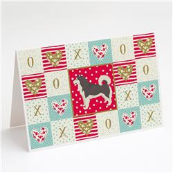 Alaskan Malamute Love Greeting Cards & Envelopes - Pack of 8