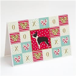 Boston Terrier Love Greeting Cards & Envelopes - Pack of 8