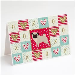 Pug Love Greeting Cards & Envelopes - Pack of 8