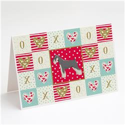 Schnauzer Love Greeting Cards & Envelopes, Pack of 8