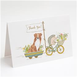 Australian Shepherd Red Merle Greeting Cards & Envelopes - Pack of 8