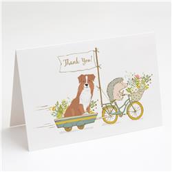 Australian Shepherd Red Tricolor Greeting Cards & Envelopes - Pack of 8