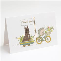 Boxer Brindle Cropped Ears Greeting Cards & Envelopes - Pack of 8