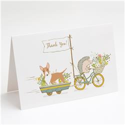 Bull Terrier Brown & White Greeting Cards & Envelopes, Pack of 8