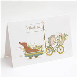 Dachshund Red Greeting Cards & Envelopes - Pack of 8