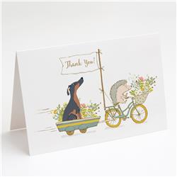 Doberman Pinscher Mix Greeting Cards & Envelopes - Pack of 8