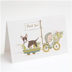 Bull Terrier Brindle Greeting Cards & Envelopes - Pack of 8