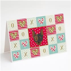 Harlequin Pinscher Love Greeting Cards & Envelopes - Pack of 8