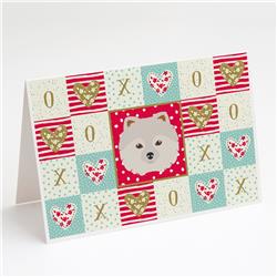 Japanese Spitz Love Greeting Cards & Envelopes - Pack of 8