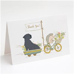 Labrador Retriever Black Greeting Cards & Envelopes - Pack of 8