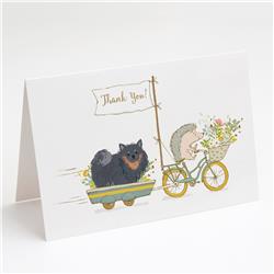 Pomeranian Black & Tan Greeting Cards & Envelopes - Pack of 8 -  PartyPros, PA3428101