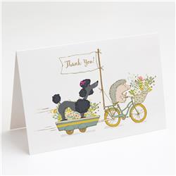 Poodle Black Greeting Cards & Envelopes - Pack of 8