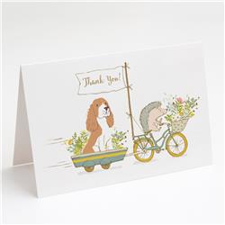 Springer Spaniel Gold Greeting Cards & Envelopes - Pack of 8
