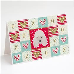 Poodle Love Greeting Cards & Envelopes - Pack of 8