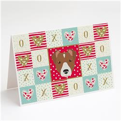 Rat Terrier Love Greeting Cards & Envelopes, Pack of 8