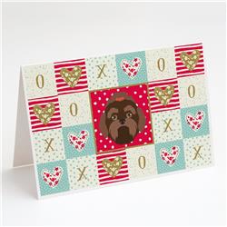 Russian Lapdog Love Greeting Cards & Envelopes - Pack of 8