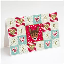 Tenterfield Terrier Love Greeting Cards & Envelopes - Pack of 8